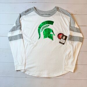 NWT - Colosseum - Women’s Michigan Spartans Long Sleeve Top - Size Large.